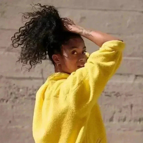 Free People Ziggy Up Fleece in Sundance Yellow Zip Up Sweatshirt Size M NEW - Picture 3 of 3